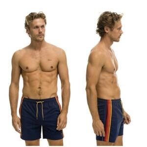 Aviator Nation Men's Navy Blue Flat Front Shorts hoochie papa style